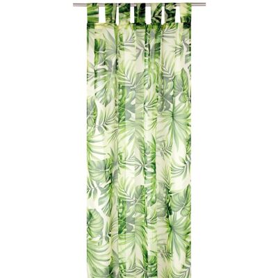 Arsvita Gardine Schlaufenschal 140 cm x 245 cm Voile mit Druck Greenline 2er Pack Arsvita Gardine Schlaufenschal 140 cm x 245 cm Voile mit Druck Greenline 2er Pack