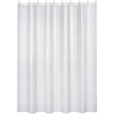 Euroshowers Duschvorhang 3D Quadratmuster 2 x 2 cm 180 x 200 cm EVA Euroshowers Duschvorhang 3D Quadratmuster 2 x 2 cm 180 x 200 cm EVA
