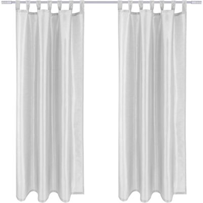 Arsvita 2er Pack Gardine Blickdicht Alessia mit Schlaufen 140 cm x 175 cm Hellgrau Arsvita 2er Pack Gardine Blickdicht Alessia mit Schlaufen 140 cm x 175 cm Hellgrau