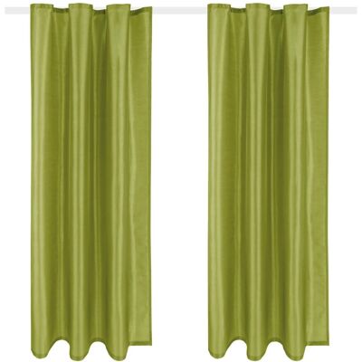 Arsvita 2er Pack Gardine Blickdicht Alessia mit Universalband 140 cm x 175 cm Grün Arsvita 2er Pack Gardine Blickdicht Alessia mit Universalband 140 cm x 175 cm Grün