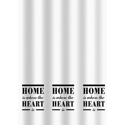 Euroshowers Duschvorhang Schriftzug Home 180 x 200 cm mit 12 Ringen Euroshowers Duschvorhang Schriftzug Home 180 x 200 cm mit 12 Ringen