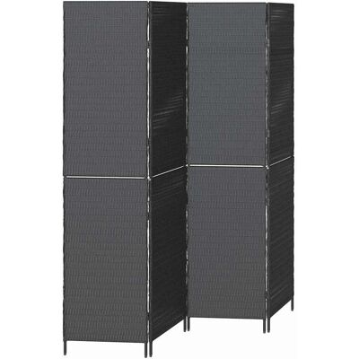 vidaXL Raumteiler 4-Panel Schwarz 195x180 cm - Raumteiler vidaXL Raumteiler 4-Panel Schwarz 195x180 cm - Raumteiler