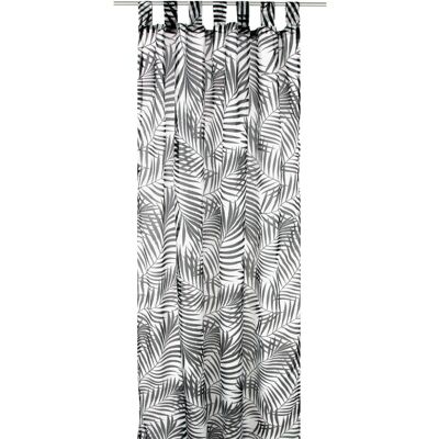 Arsvita Gardine Schlaufenschal 140 cm x 245 cm Voile mit Druck Schwarz Weiß 2er Pack Arsvita Gardine Schlaufenschal 140 cm x 245 cm Voile mit Druck Schwarz Weiß 2er Pack