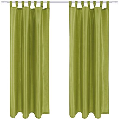 Arsvita 2er Pack Gardine Blickdicht Alessia mit Schlaufen 140 cm x 245 cm Grün Arsvita 2er Pack Gardine Blickdicht Alessia mit Schlaufen 140 cm x 245 cm Grün