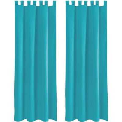 Bestlivings 2er Set Dekoschal EllenSchlaufe mit Raffhalter & Haken 140 x 245 cm Türkis Bestlivings 2er Set Dekoschal EllenSchlaufe mit Raffhalter & Haken 140 x 245 cm Türkis