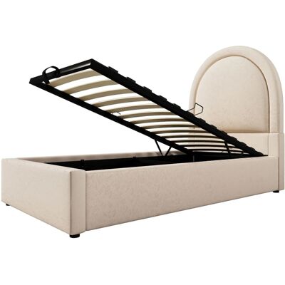 Merax Kinderbett 90x200cm Kosmisch Muster Beige PU Merax Kinderbett 90x200cm Kosmisch Muster Beige PU