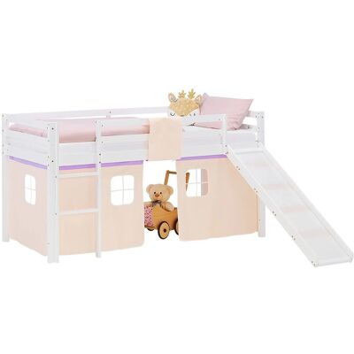 Homestyle4u Kinder Hochbett 90x200 Rutsche Matratze Kinderbett Weiß 2962 Homestyle4u Kinder Hochbett 90x200 Rutsche Matratze Kinderbett Weiß 2962
