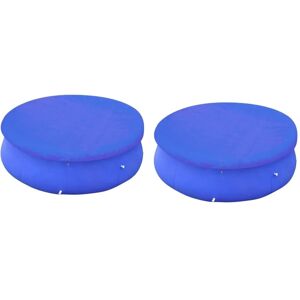 vidaXL Poolabdeckungen 2 Stück - Passend für 360-367 cm rundes Aufstellbecken - Blau vidaXL Poolabdeckungen 2 Stück - Passend für 360-367 cm rundes Aufstellbecken - Blau