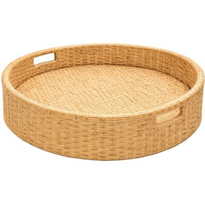 Relaxdays Schwimmtablett Aluminium Rattan Natur Schwimmfähig 80 cm Relaxdays Schwimmtablett Aluminium Rattan Natur Schwimmfähig 80 cm