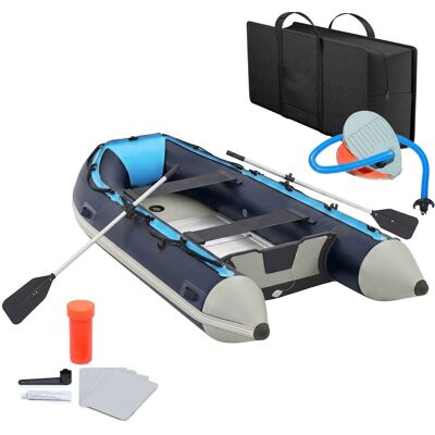 Relaxdays Schlauchboot PVC Aluminium Blau Weiß Aufblasbar 3 Luftkammern 70 cm x 151 cm x 320 cm 45,3 kg Relaxdays Schlauchboot PVC Aluminium Blau Weiß Aufblasbar 3 Luftkammern 70 cm x 151 cm x 320 cm 45,3 kg