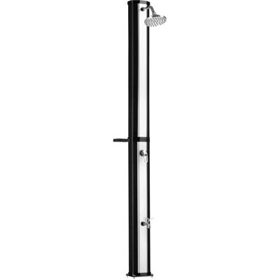 Tectake Solardusche Ofanto 35 Liter Mit Seifenablage Erwärmtes Wasser Bis 60° C Ohne Stromanschluss Mit Hülle Ablage 44 50 x 18 x 217 cm Schwarz Sil Tectake Solardusche Ofanto 35 Liter Mit Seifenablage Erwärmtes Wasser Bis 60° C Ohne Stromanschluss Mit Hülle Ablage 44 50 x 18 x 217 cm Schwarz Sil