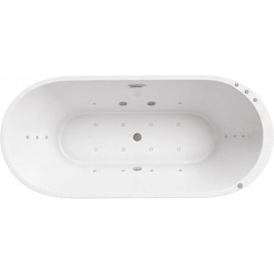 Jet-Line Freistehender Indoor Whirlpool Ossanta 170 x 80 x 58 cm in Weiß mit Massagedüsen Jet-Line Freistehender Indoor Whirlpool Ossanta 170 x 80 x 58 cm in Weiß mit Massagedüsen