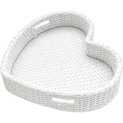 Relaxdays Schwimmtablett Aluminium Rattan Weiß Schwimmfähig Herzförmig 60 cm x 60 cm x 20 cm Relaxdays Schwimmtablett Aluminium Rattan Weiß Schwimmfähig Herzförmig 60 cm x 60 cm x 20 cm