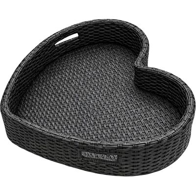 Relaxdays Schwimmtablett Aluminium Rattan Schwarz Schwimmfähig Herzförmig 60 cm x 60 cm x 20 cm Relaxdays Schwimmtablett Aluminium Rattan Schwarz Schwimmfähig Herzförmig 60 cm x 60 cm x 20 cm