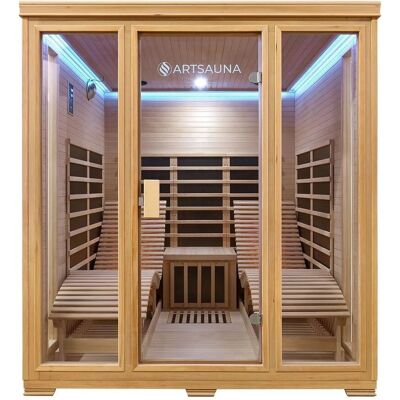 Artsauna Infrarotkabine Wärmekabine Billund mit Dual Heizsystem und Hemlockholz Artsauna Infrarotkabine Wärmekabine Billund mit Dual Heizsystem und Hemlockholz