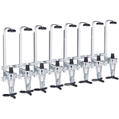 Relaxdays Barbutler Wand Aluminium Silber mit Dosierer für 8 Flaschen 36 cm x 73 cm x 11 cm 1,4 kg Relaxdays Barbutler Wand Aluminium Silber mit Dosierer für 8 Flaschen 36 cm x 73 cm x 11 cm 1,4 kg