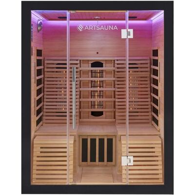 Artsauna Infrarotkabine Helsinki 150 mit Dual Technology Schwarz Artsauna Infrarotkabine Helsinki 150 mit Dual Technology Schwarz