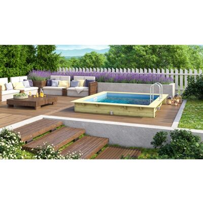 KARIBU Milano Holzpool Rechteckig - 8800L - Braun KARIBU Milano Holzpool Rechteckig - 8800L - Braun