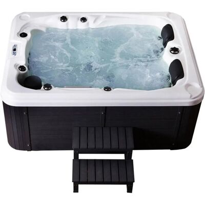 Home Deluxe - Außen-Whirlpool Beach - Thermoabdeckung & Treppe Home Deluxe - Außen-Whirlpool Beach - Thermoabdeckung & Treppe