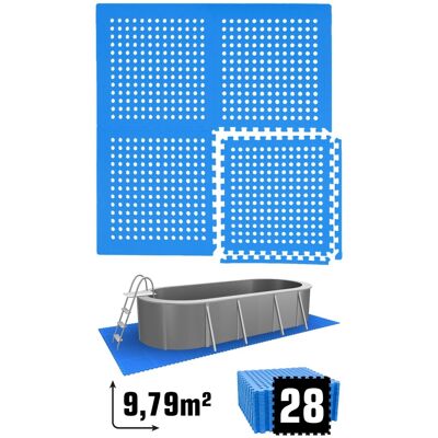 eyepower Poolmatte 62 x 62 cm 28er Set Blau eyepower Poolmatte 62 x 62 cm 28er Set Blau