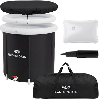 ECD Germany Eisbad Ø80 cm 350L Schwarz-Weiß aus Oxford-Gewebe ECD Germany Eisbad Ø80 cm 350L Schwarz-Weiß aus Oxford-Gewebe
