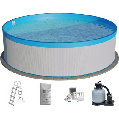 Waterman Stahlwandpool Set 5 teilig Hoch Rund 450 x 90 cm Stahl 0,3 mm Weiß Folie 0,2 mm Blau Waterman Stahlwandpool Set 5 teilig Hoch Rund 450 x 90 cm Stahl 0,3 mm Weiß Folie 0,2 mm Blau Waterman Stahlwandpool Set 5 teilig Hoch Rund 450 x 90 cm Stahl 0,3 mm Weiß Folie 0,2 mm Blau Waterman Stahlwandpool Set 5 teilig Hoch Rund 450 x 90 cm Stahl 0,3 mm Weiß Folie 0,2 mm Blau