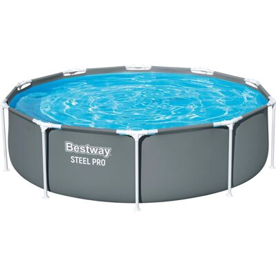 Bestway Steel Pro Standpool Grau Ø 305 cm x 76 cm Bestway Steel Pro Standpool Grau Ø 305 cm x 76 cm