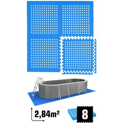 eyepower Poolmatte 62 x 62 cm 8er Set Blau eyepower Poolmatte 62 x 62 cm 8er Set Blau