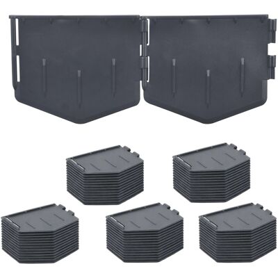 Relaxdays Rasenkante Set Kunststoff Schwarz Flexibel 10,7 m Relaxdays Rasenkante Set Kunststoff Schwarz Flexibel 10,7 m