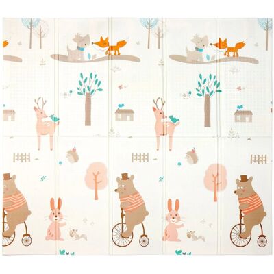 CCLIFE Krabbelmatte Baby Spielmatte Kinder 196 x 176 x 1 cm Faltbar Wasserdicht Kleiner Bär Tiere Traumstadt CCLIFE Krabbelmatte Baby Spielmatte Kinder 196 x 176 x 1 cm Faltbar Wasserdicht Kleiner Bär Tiere Traumstadt