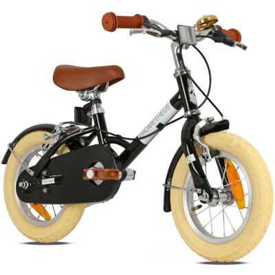 PROMETHEUS BIKES Kinderfahrrad 12 Zoll ab 3 Jahre Retro Look mit Felgenbremse & Ständer Schwarz PROMETHEUS BIKES Kinderfahrrad 12 Zoll ab 3 Jahre Retro Look mit Felgenbremse & Ständer Schwarz