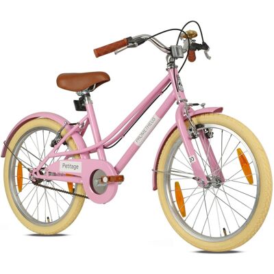 PROMETHEUS BIKES Kinderfahrrad 20 Zoll ab 6 und 7 Jahre Retro Look mit Felgenbremse & Ständer Rosa PROMETHEUS BIKES Kinderfahrrad 20 Zoll ab 6 und 7 Jahre Retro Look mit Felgenbremse & Ständer Rosa