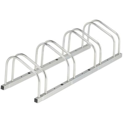 Relaxdays Fahrradständer Verzinkter Stahl Silber Für 4 Fahrräder Witterungsbeständig 26 cm x 103 cm x 33,5 cm 4,6 kg Relaxdays Fahrradständer Verzinkter Stahl Silber Für 4 Fahrräder Witterungsbeständig 26 cm x 103 cm x 33,5 cm 4,6 kg