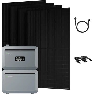 Growatt Balkonkraftwerk Set NEXA 2000 Speicher 4096 Wh mit 2000 W Bifazial Glas-Glas Full-Black Growatt Balkonkraftwerk Set NEXA 2000 Speicher 4096 Wh mit 2000 W Bifazial Glas-Glas Full-Black