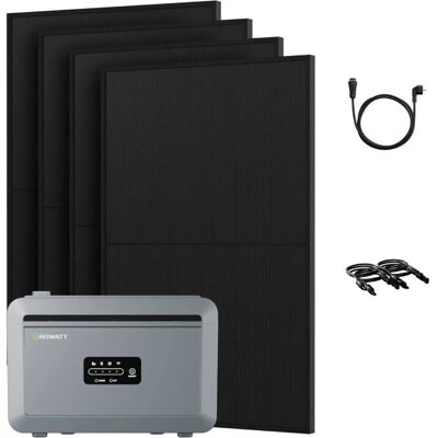 Growatt Balkonkraftwerk Set NEXA 2000 Speicher 2048 Wh mit 1800 W Bifazial Glas-Glas Full-Black Growatt Balkonkraftwerk Set NEXA 2000 Speicher 2048 Wh mit 1800 W Bifazial Glas-Glas Full-Black