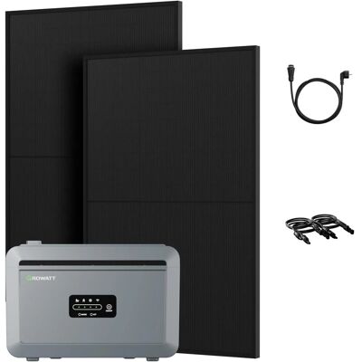 Growatt Balkonkraftwerk Set NEXA 2000 Speicher 2048 Wh mit 2x 450 W Bifazial Glas-Glas Solarmodul Growatt Balkonkraftwerk Set NEXA 2000 Speicher 2048 Wh mit 2x 450 W Bifazial Glas-Glas Solarmodul