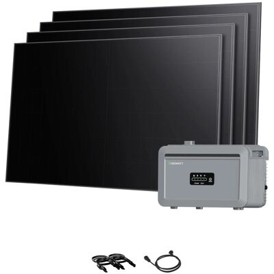 Growatt Balkonkraftwerk Set NEXA 2000 Speicher 2048 Wh mit 1920W BC-Modulen Full-Black Growatt Balkonkraftwerk Set NEXA 2000 Speicher 2048 Wh mit 1920W BC-Modulen Full-Black