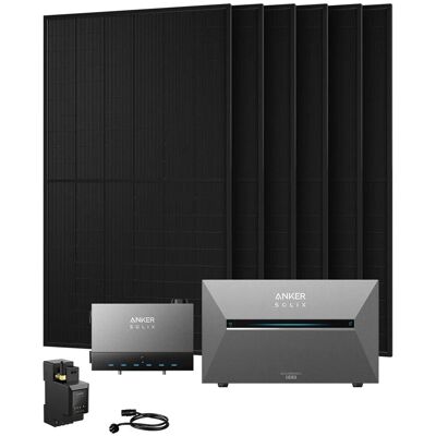 Anker SOLIX Balkonkraftwerk Speicher-Set 6 x 500 Wp Mit Solarbank 3 E2700 Pro, Power Dock und Smart Meter Anker SOLIX Balkonkraftwerk Speicher-Set 6 x 500 Wp Mit Solarbank 3 E2700 Pro, Power Dock und Smart Meter