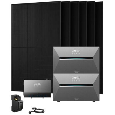 Anker SOLIX Balkonkraftwerk 6 x 500 Wp Mit Zwei Solarbank 3 E2700 Pro, Power Dock und Smart Meter Anker SOLIX Balkonkraftwerk 6 x 500 Wp Mit Zwei Solarbank 3 E2700 Pro, Power Dock und Smart Meter