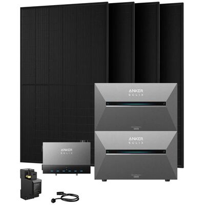 Anker SOLIX Balkonkraftwerk 8 x 500 Wp Mit Zwei Solarbank 3 E2700 Pro, Power Dock und Smart Meter Anker SOLIX Balkonkraftwerk 8 x 500 Wp Mit Zwei Solarbank 3 E2700 Pro, Power Dock und Smart Meter