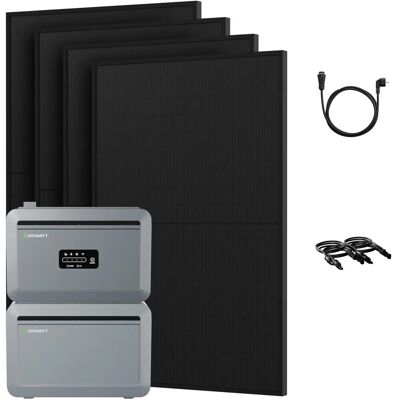 Growatt Balkonkraftwerk Set NEXA 2000 Speicher 4096 Wh mit 1800 W Bifazial Glas-Glas Full-Black Growatt Balkonkraftwerk Set NEXA 2000 Speicher 4096 Wh mit 1800 W Bifazial Glas-Glas Full-Black
