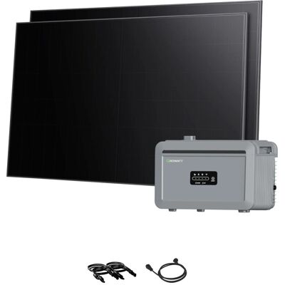 Growatt Balkonkraftwerk Set NEXA 2000 Speicher 2048 Wh mit 960W BC-Modulen Full-Black Growatt Balkonkraftwerk Set NEXA 2000 Speicher 2048 Wh mit 960W BC-Modulen Full-Black