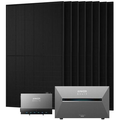 Anker SOLIX Balkonkraftwerk Speicher-Set 8 x 500 Wp Mit Solarbank 3 E2700 Pro und Power Dock Anker SOLIX Balkonkraftwerk Speicher-Set 8 x 500 Wp Mit Solarbank 3 E2700 Pro und Power Dock