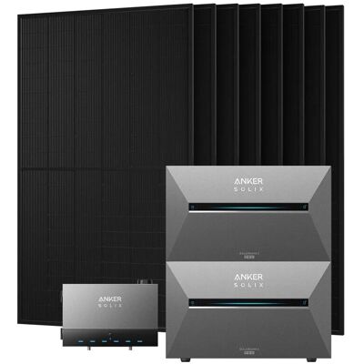 Anker SOLIX Balkonkraftwerk Speicher-Set 8 x 500 Wp Mit Zwei Solarbank 3 E2700 Pro Und Power Dock Anker SOLIX Balkonkraftwerk Speicher-Set 8 x 500 Wp Mit Zwei Solarbank 3 E2700 Pro Und Power Dock