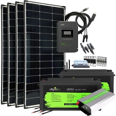 Offgridtec Autark Pro XL 600W Solaranlage 3000W AC Leistung 2x 200Ah LiFePO4 Akku Offgridtec Autark Pro XL 600W Solaranlage 3000W AC Leistung 2x 200Ah LiFePO4 Akku