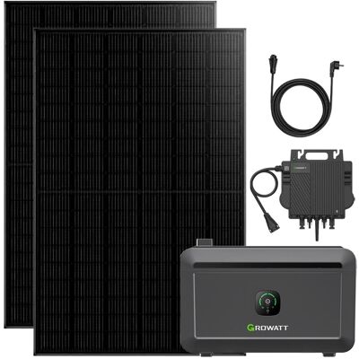 Growatt NOAH 2000 Balkonkraftwerk 910W mit NEO 800W Microinverter und 5M AC Kabel Growatt NOAH 2000 Balkonkraftwerk 910W mit NEO 800W Microinverter und 5M AC Kabel