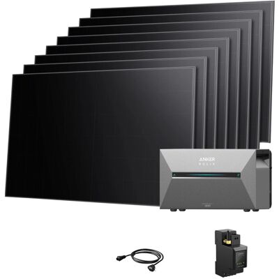 Anker SOLIX Balkonkraftwerk 8 x 480W BC Modulen Mit Solarbank 3 E2700 Pro Und Smart Meter Anker SOLIX Balkonkraftwerk 8 x 480W BC Modulen Mit Solarbank 3 E2700 Pro Und Smart Meter