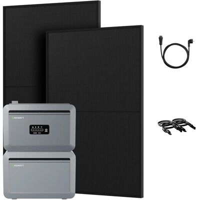 Growatt Balkonkraftwerk Set NEXA 2000 Speicher 4096 Wh mit 900 W Bifazial Glas-Glas Full-Black Growatt Balkonkraftwerk Set NEXA 2000 Speicher 4096 Wh mit 900 W Bifazial Glas-Glas Full-Black