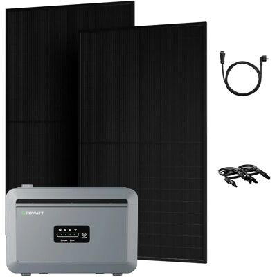 Growatt Balkonkraftwerk Set NEXA 2000 Speicher 2048 Wh mit 1000W Bifazial Full-Black Growatt Balkonkraftwerk Set NEXA 2000 Speicher 2048 Wh mit 1000W Bifazial Full-Black