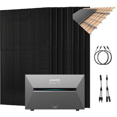 Anker SOLIX 4.000 W Balkonkraftwerk mit Solarbank 3 Pro Mit Halterung für Dachziegel Anker SOLIX 4.000 W Balkonkraftwerk mit Solarbank 3 Pro Mit Halterung für Dachziegel